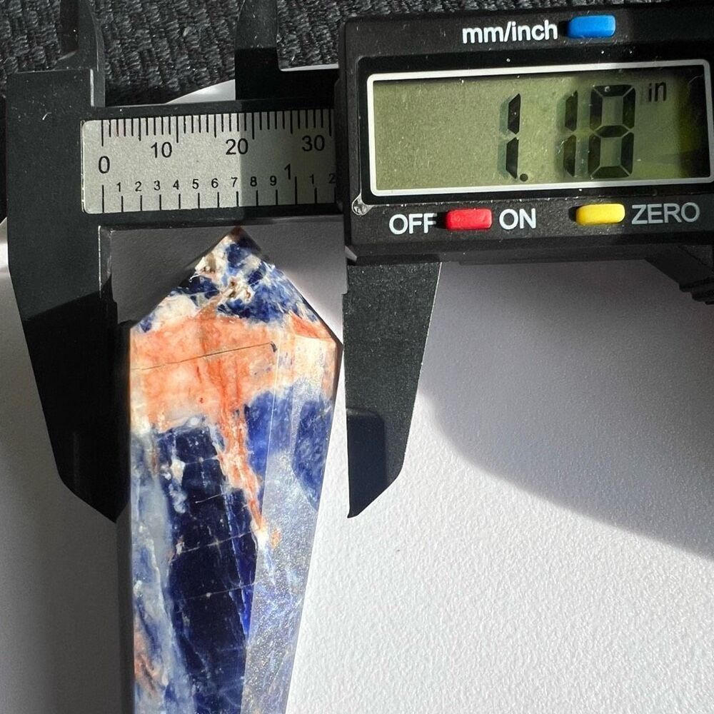 Sodalite Crystal Wand with Rose‎ Gold Stand - Picture 8 of 10